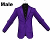 Mandarin Collar PurpBlck