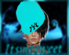 NY Turquoise Hat w/hair