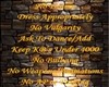 Room rules on brick