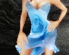 blue wavey rose dress