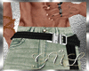 Green cargo jeans