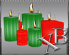 XBI:Green Red Flr Candle