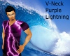 V-Neck Purple Lightning
