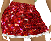 boho skirt mini red