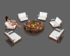 chairs set- white - wood