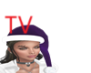 TV> Purple Santa Hat