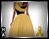 {HA} Gold Blk Aware Gown