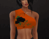 Orange sling black rose