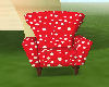 red spotted chair