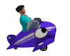 Purple Plane Ride On Toy