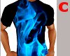 [C] blue flame shirt