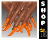 Orange Long Nails
