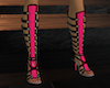 {K} Pink Strappy Boot