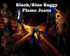 BLK/BL Baggy Flame Jeans