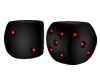 Kissing Dice  black red