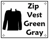(IZ) Zip Vest Green Gray