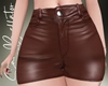 RLL Leather shorts brown
