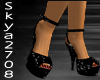 PVC Black Platform Heels