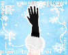 K| Santa Fur Gloves Blk