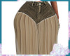 Denim pleated pants