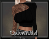 Black Knit Lace Top