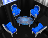 blue victorian chair set