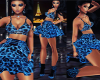 Blue Cheetah Skirt