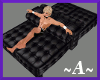 ~A~Club Leather CouchBlk