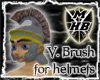 V. brush for helmets