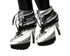 black white booties