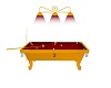Red/Gold Pool Table