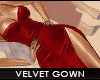 ! velvet gown red