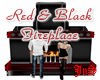 Red & Blk Fireplace
