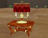 Royal Red Table & Lamp