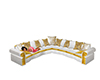 white/gold couch