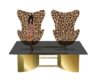 Leopard chairs and table