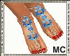M~CrystalBlue Jewel Feet