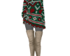 UGLY SWEATER DRESS W/BTS