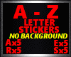 LETTER STICKER S RED 3/5