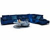 Blue illusion couch