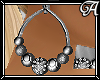 !A! Beaded Hoops Silver
