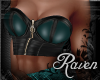 *R* Leather Corset Teal