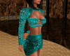 Teal Disco Dress