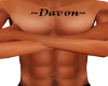 Davon's chest tat