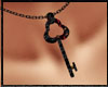 *E* gothic key necklace