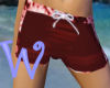 *W* Red Board Shorts