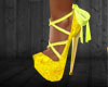 (S) Yellow Bow Heels