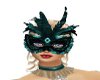 Teal Burlesque Mask