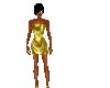 tbaby gold mini dress