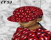 (TS)Fitted Red Black Hat